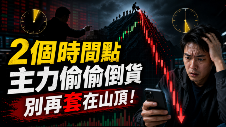 主力習慣在這 2 個「時間點」偷偷倒貨…看懂了才能識破出貨陷阱，不再被套在山頂上