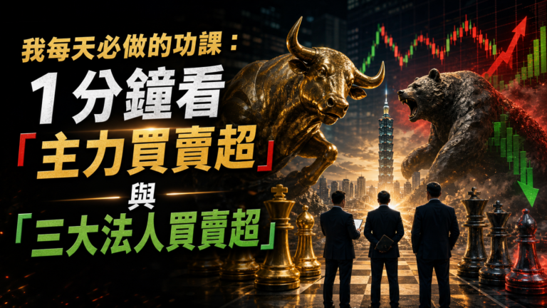 我每天必做的功課：1 分鐘看「主力買賣超」與「三大法人買賣超」
