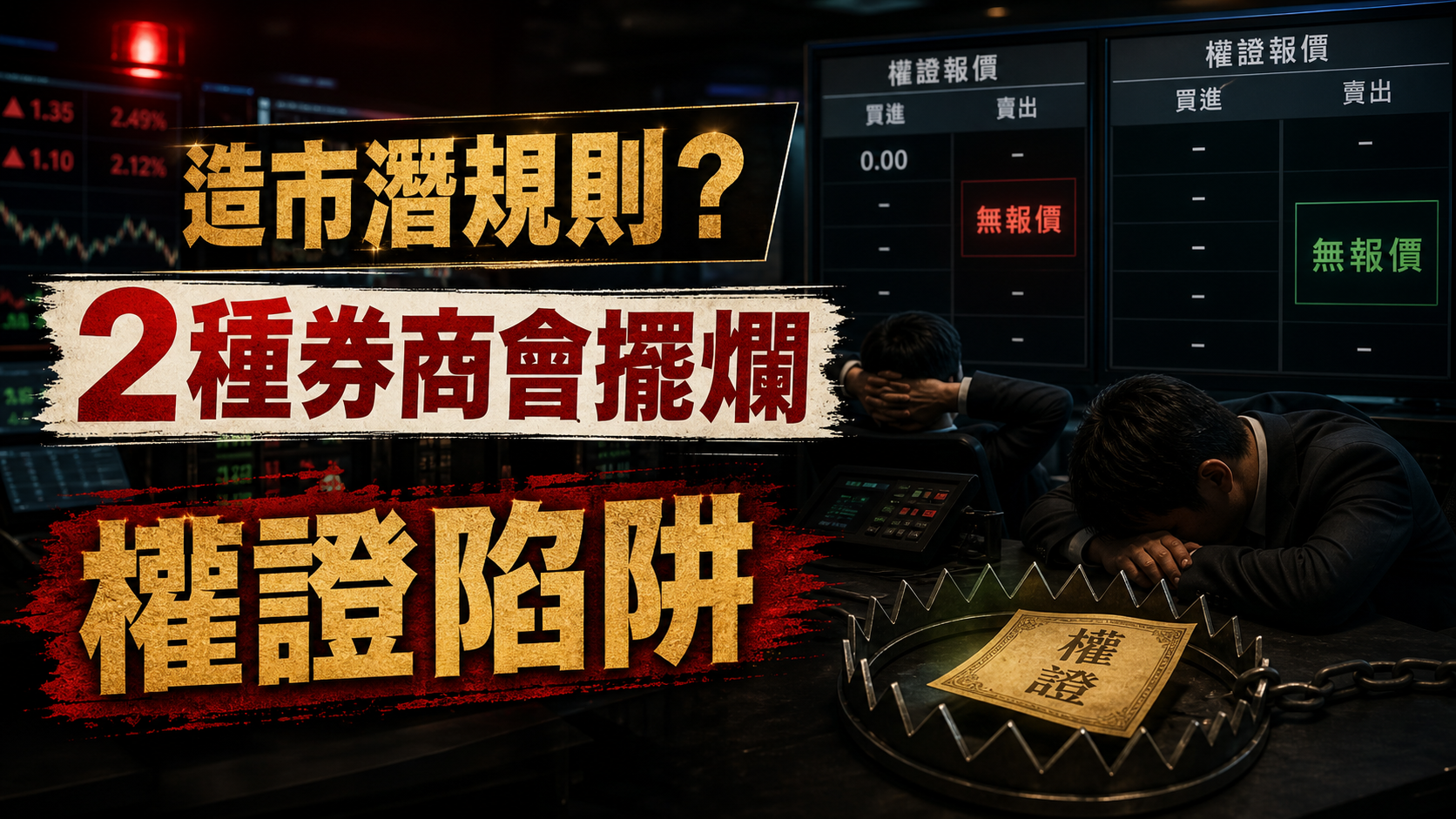 權證商的造市「潛規則」？揭露 2 種券商 可能會「擺爛」的權證！