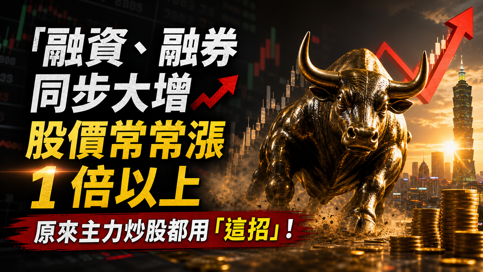 『融資、融券同步大增↗』股價常常漲 1 倍以上，原來主力炒股都用「這招」！