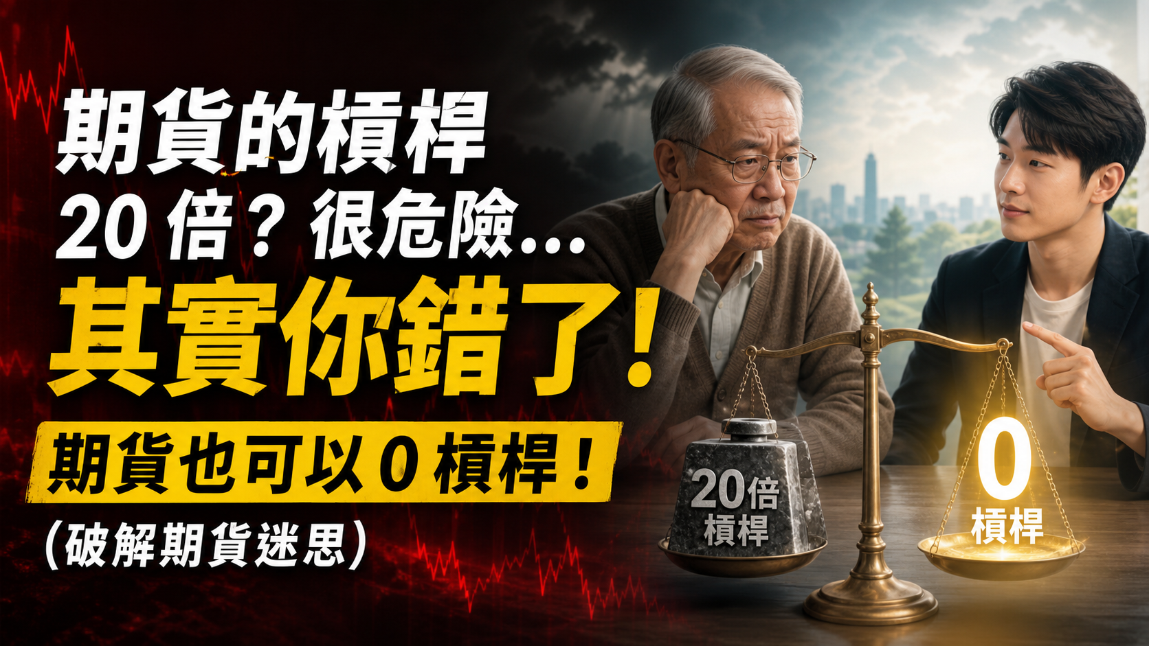 長輩說：「期貨的槓桿 20 倍？很危險…」其實你錯了！期貨也可以 0 槓桿！(破解期貨迷思)