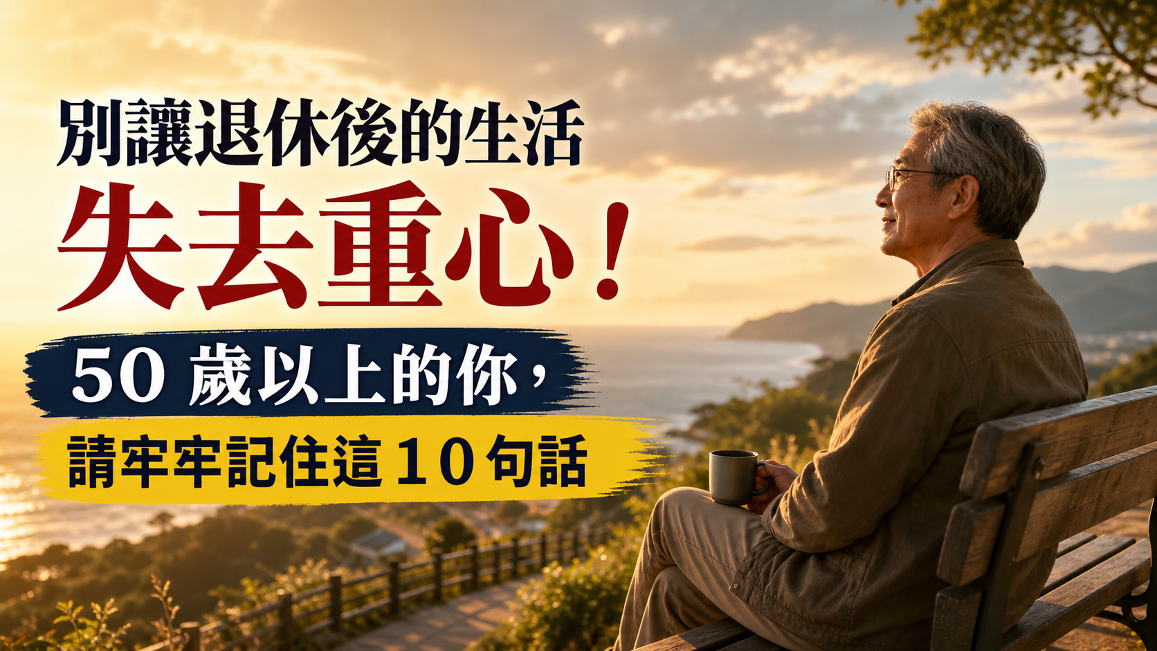 別讓退休後的生活 失去重心！50 歲以上的你，請牢牢記住這 １０句話