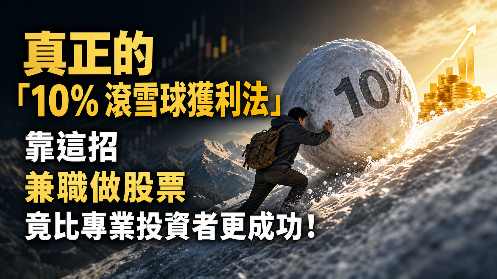 真正的 「10% 滾雪球獲利法」…靠這招 兼職做股票，竟比專業投資者更成功！