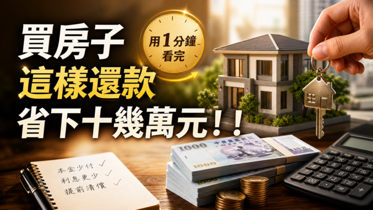 買房子一定要這樣還款，用 1 分鐘看完為你省下十幾萬元！！