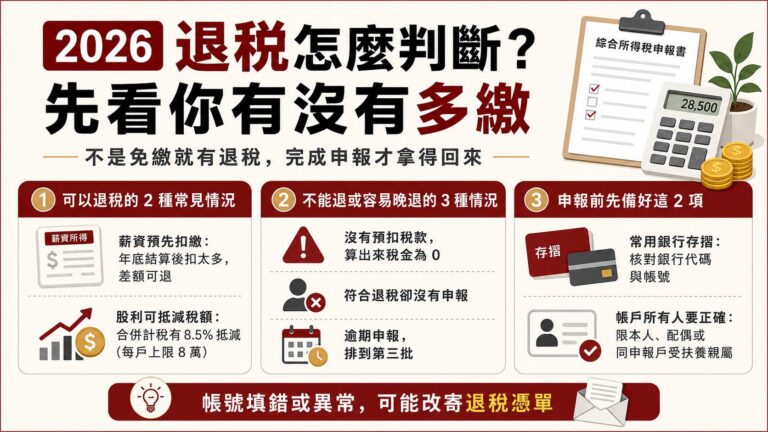 哪些人能拿到退稅？第一批領最快7/31，這步選錯會等到明年！2026 退稅3批時間表