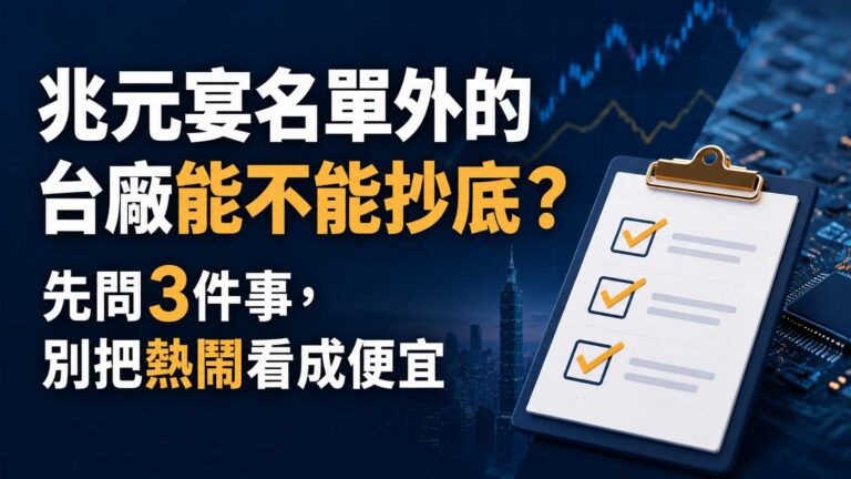 兆元宴名單外的台廠能不能抄底？先問3件事，別把熱鬧看成便宜
