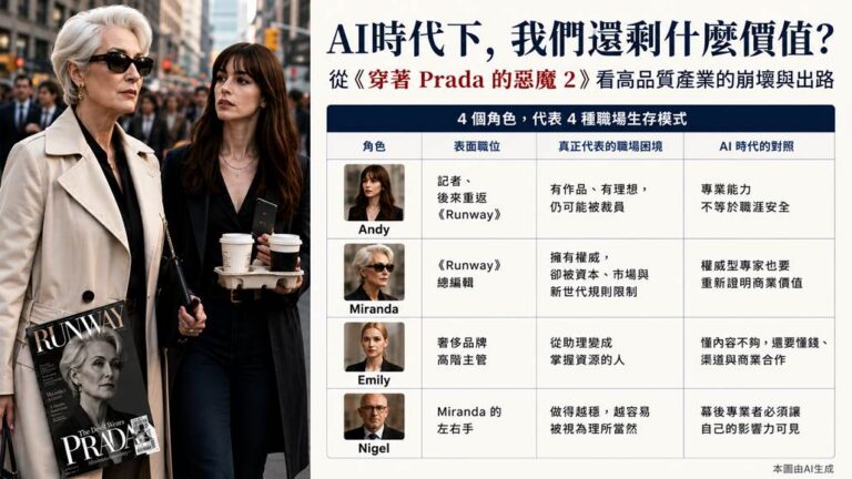 AI 時代下我們還剩什麼價值？從《穿著 Prada 的惡魔 2》看高品質產業的崩壞與出路