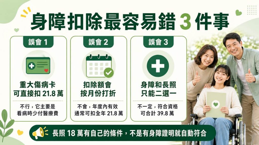 身心障礙扣除額生三個誤會