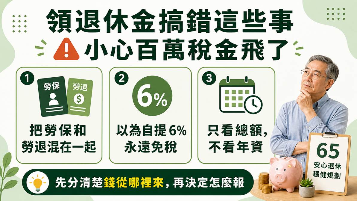 2026 勞退一次領 vs 月領：靠退職所得免稅門檻，最多省下百萬稅金