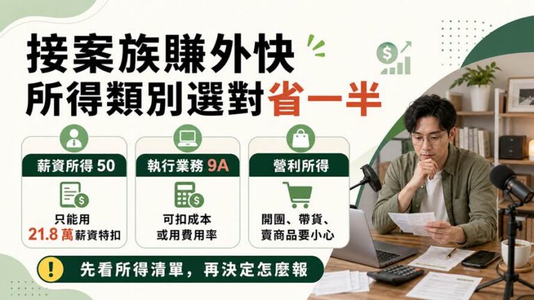 接案、賺外快報稅別傻傻繳！費用類別選對稅金省一半