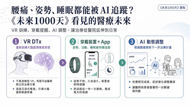 從VR治療到液態金屬穿戴：《未來1000天》點名的3個預防醫學新武器