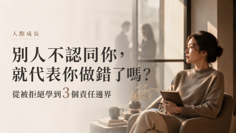 別人不認同你，就代表你做錯了嗎？從被拒絕學到3個責任邊界