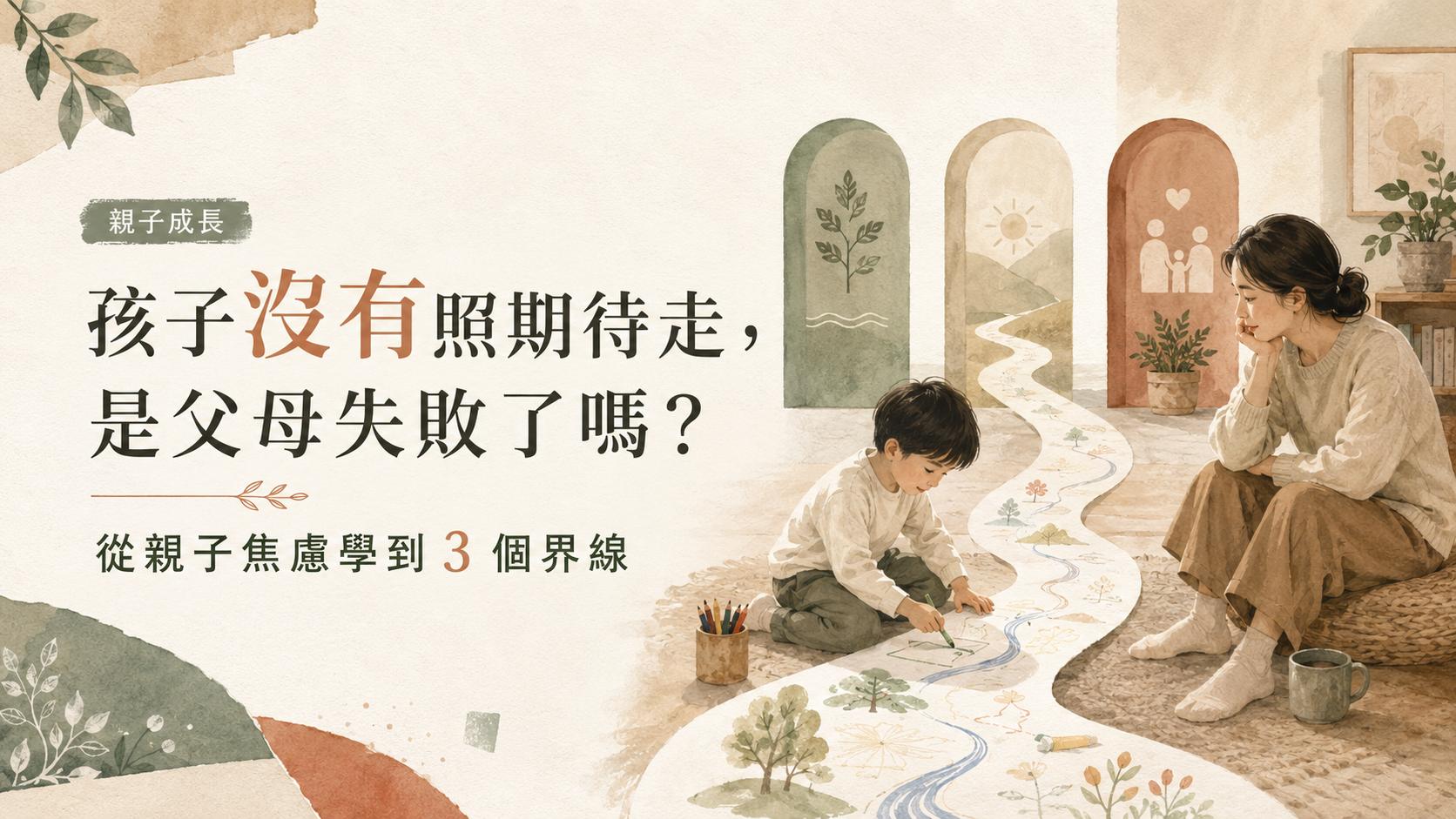 孩子沒有照期待走，是父母失敗了嗎？從親子焦慮學到3個界線