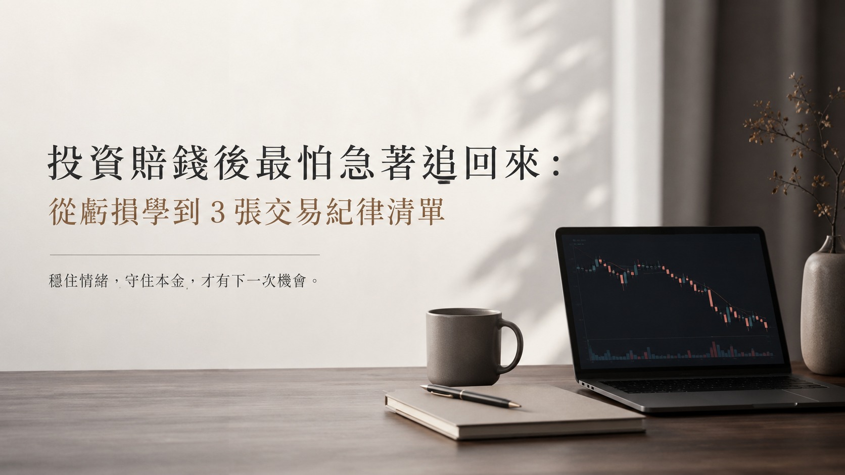 投資賠錢最危險的時刻，通常不是虧損發生的那一秒，而是你急著把錢追回來的那一刻。虧損本身不一定會毀掉投資，但不願意承認錯誤、情緒加碼、沒有停損規則，會讓一次虧損變成連續失控。從虧損裡真正要學到的，不是下次一定要賺回來，而是建立3張清單：進場前檢查、持有中紀律、出場後復盤。