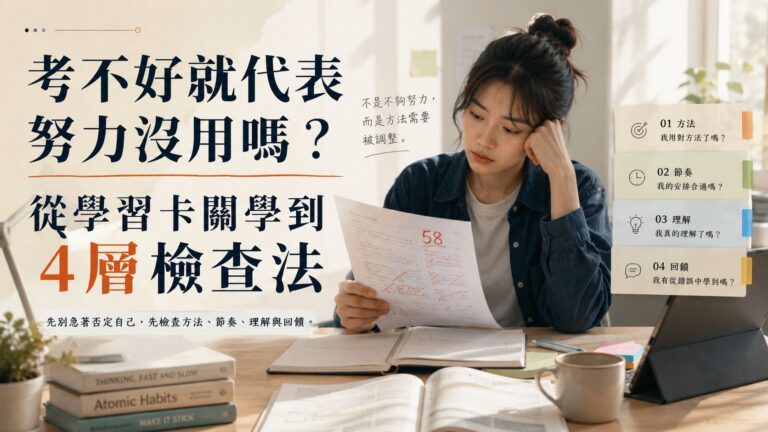 最可怕的不是考不好，是孩子開始相信「我再努力也沒用」