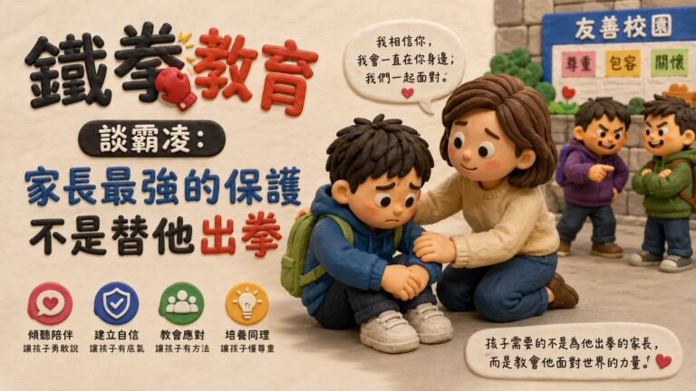 《鐵拳教育》談霸凌：家長最強的保護不是替他出這一拳