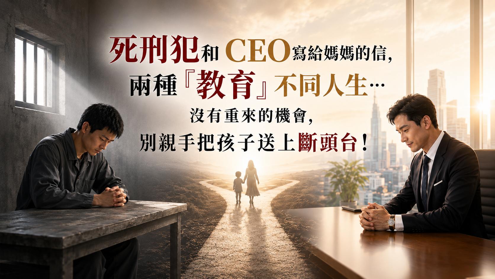 死刑犯和 CEO寫給媽媽的信，兩種「教育」不同人生…沒有重來的機會，別親手把孩子送上斷頭台！