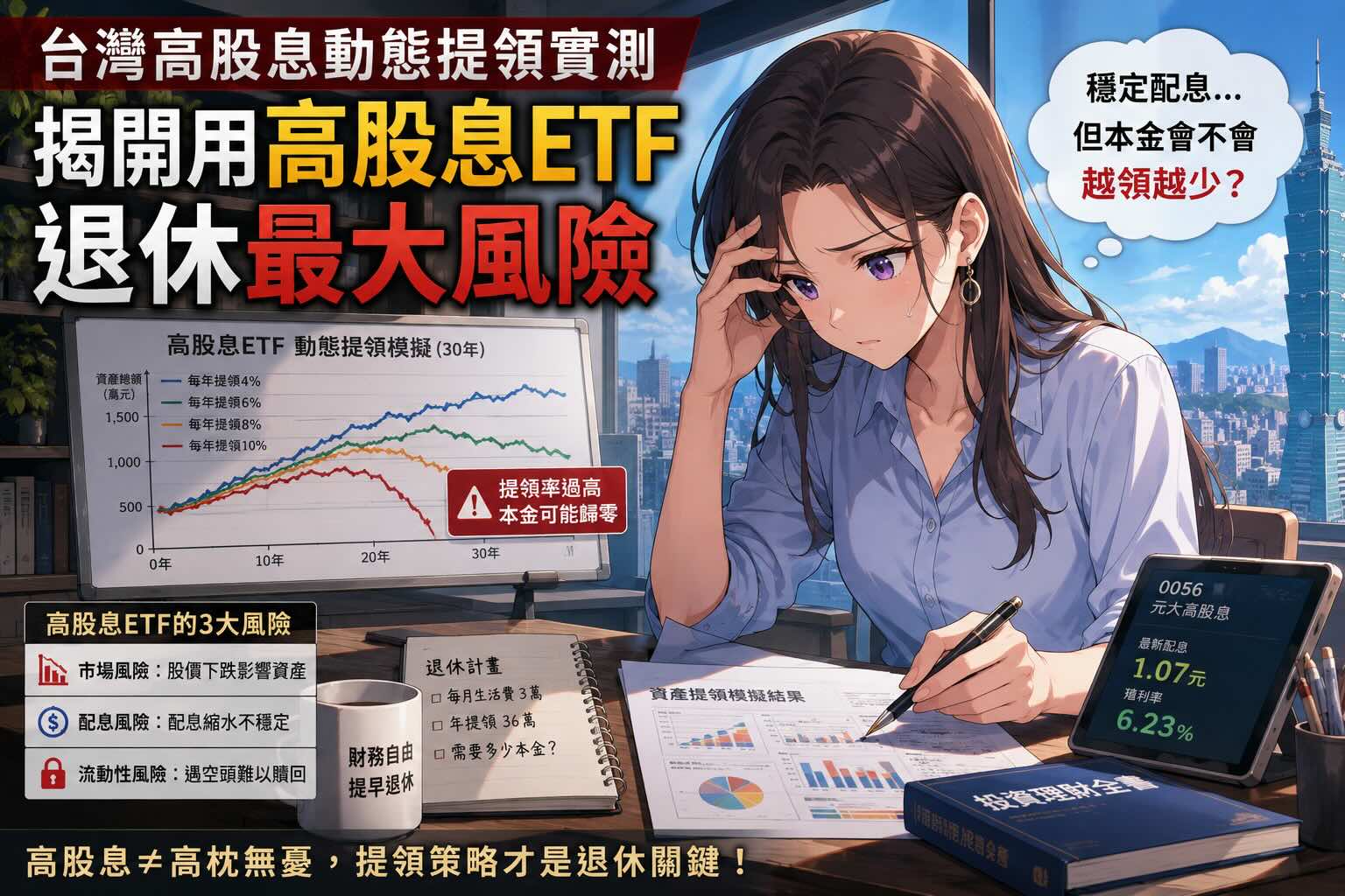 高股息ETF退休台灣版實測，揭開用高股息 ETF 退休最大風險