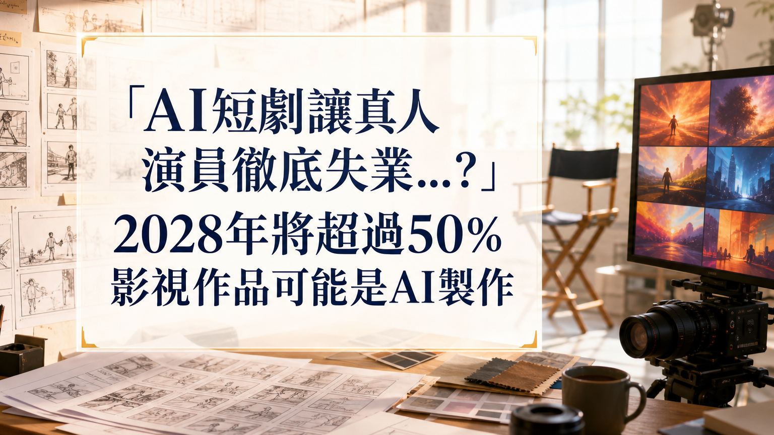 「AI短劇讓真人演員徹底失業…？」2028年將超過50%影視作品可能是AI製作