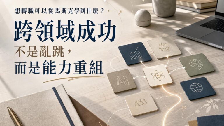 馬斯克跨領域方法：轉職別亂跳，改用這 3 步重組能力