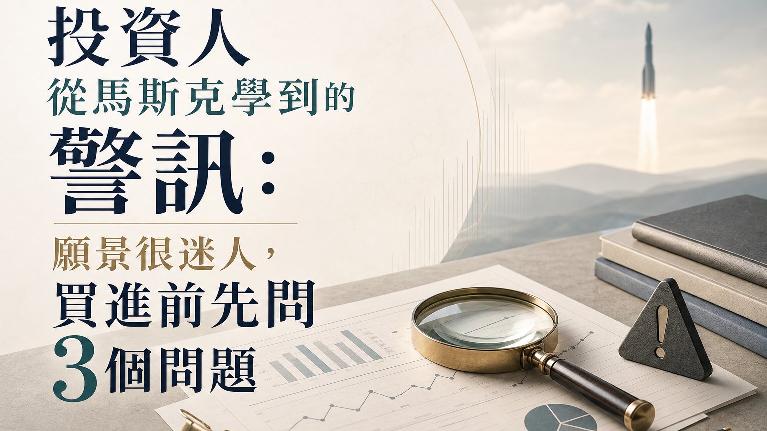 馬斯克投資警訊：願景再迷人，買進前也要先問這 3 件事