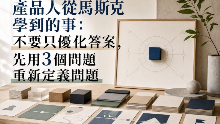 馬斯克的產品思維：別急著優化答案！先用 3 個問題重新定義問題