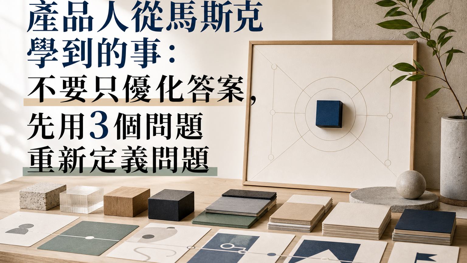 馬斯克的產品思維：別急著優化答案！先用 3 個問題重新定義問題