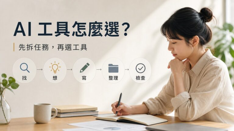 AI 工具開一堆還是很慢？用 4 種工作流，把真正能省時間的工具挑出來