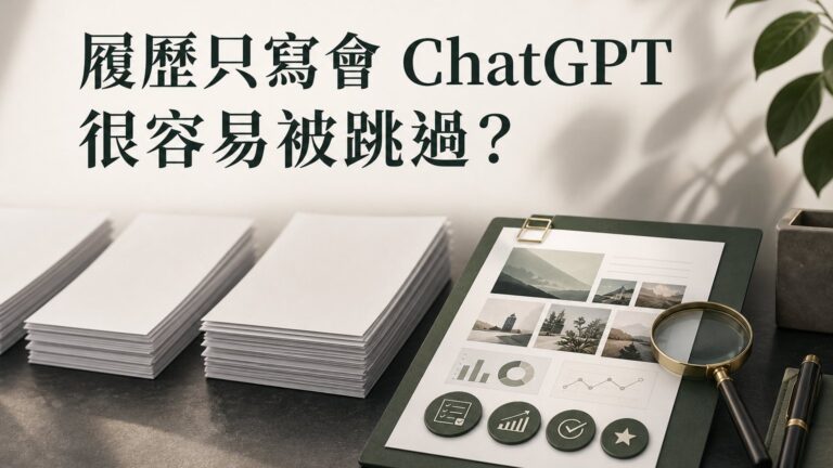 履歷寫會 ChatGPT 很容易被跳過：3 種 AI 證據，才讓企業看見能力