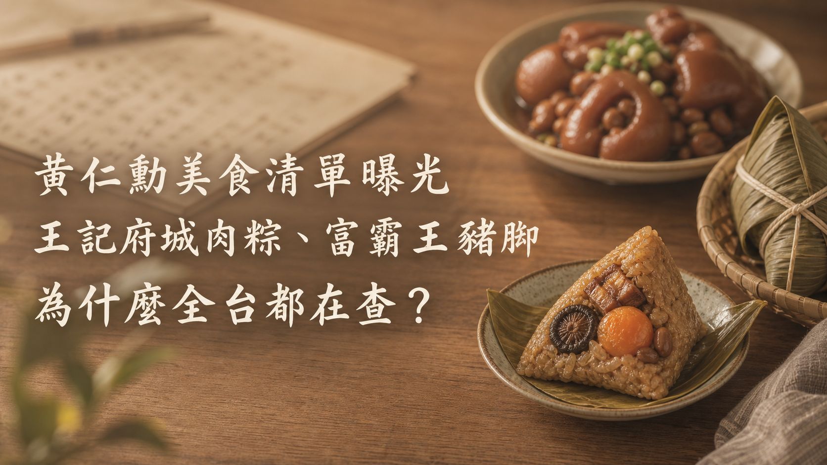 黃仁勳美食清單曝光！王記府城肉粽、富霸王豬腳為什麼全台都在查？