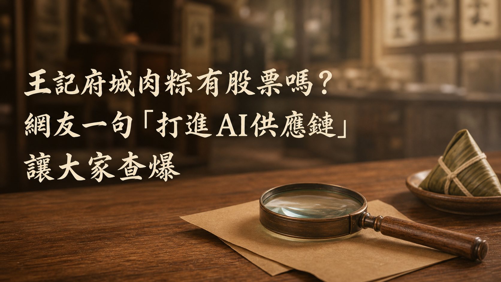 王記府城肉粽有股票嗎？網友一句「打進 AI 供應鏈」讓大家查爆