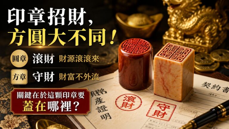 印章招財，方圓大不同！圓章滾財、方章守財，關鍵在於這顆印章要 蓋在哪裡