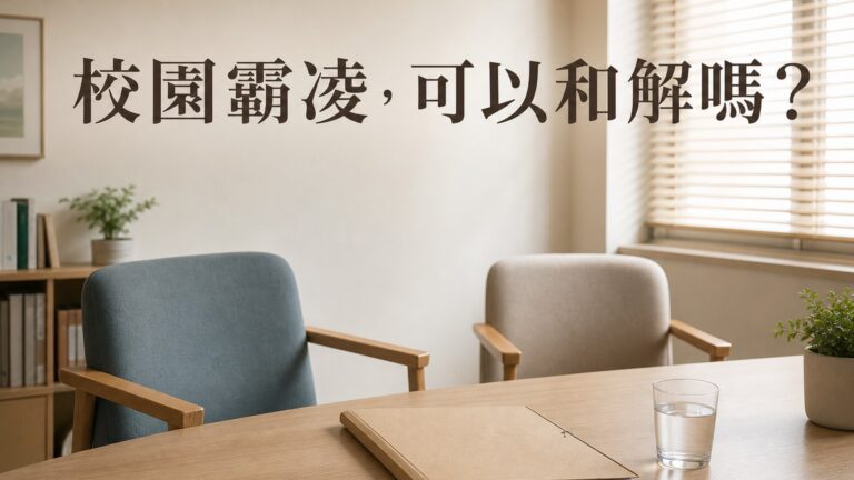 校園霸凌可以和解嗎？孩子被要求原諒前，家長要先確認這 5 件事