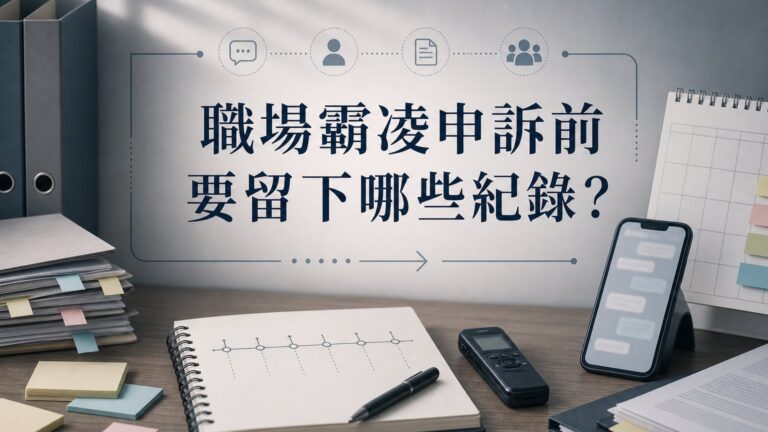 職場霸凌申訴前要留下哪些紀錄？時間線、截圖、證人與身心影響整理法
