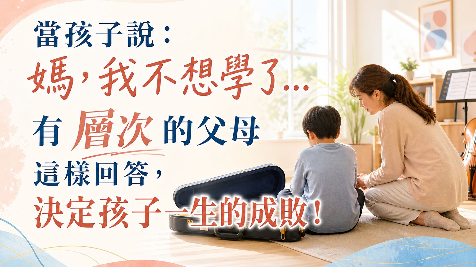 當孩子說：媽，我不想學了…有 層次 的父母 這樣回答，決定孩子一生的成敗！
