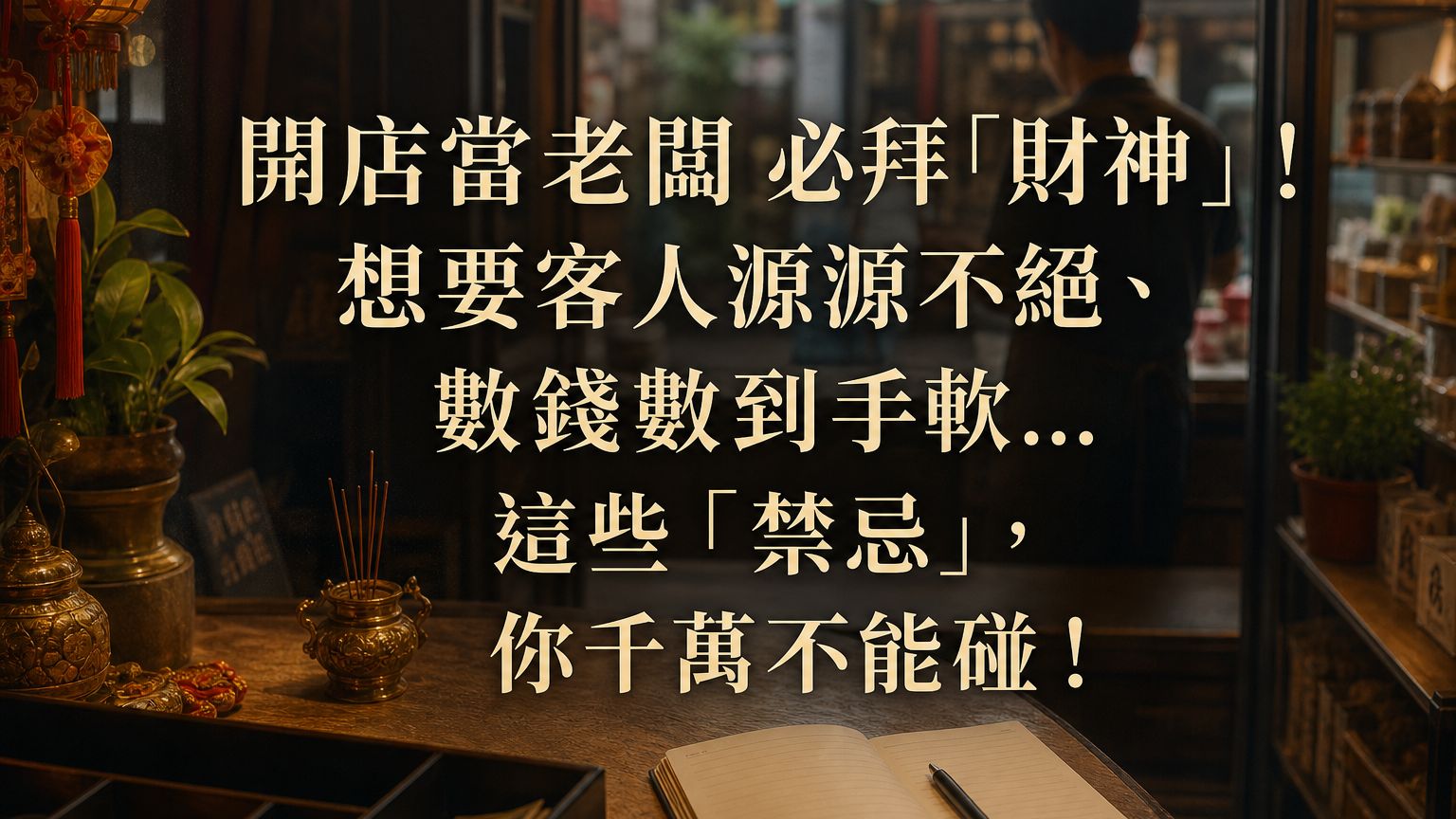 開店當老闆 必拜「財神」！想要客人源源不絕、數錢數到手軟…這些「禁忌」，你千萬不能碰！