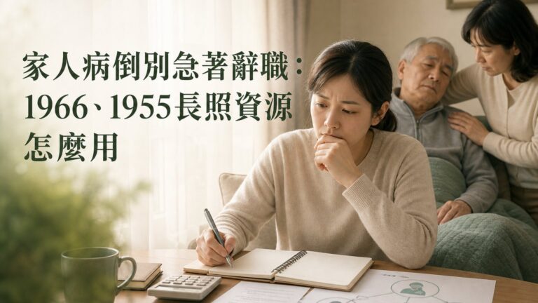 家人病倒別急著辭職：1966、1955長照資源怎麼用