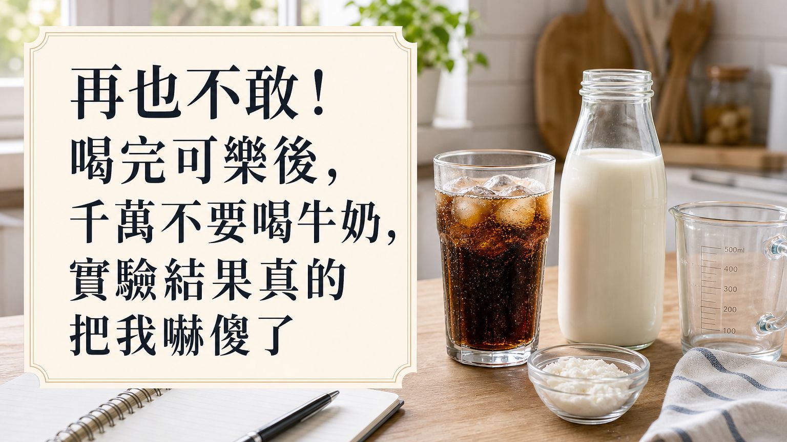 再也不敢 ! 喝完可樂後，千萬不要喝牛奶，實驗結果真的把我嚇傻了