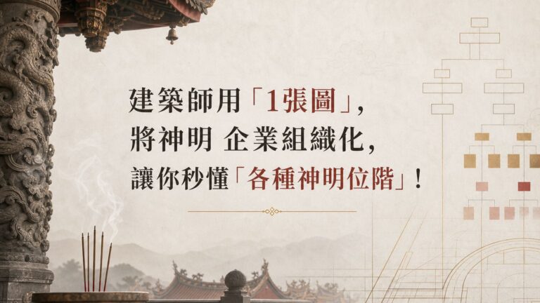 建築師用「1張圖」，將神明 企業組織化，讓你秒懂「各種神明位階」！