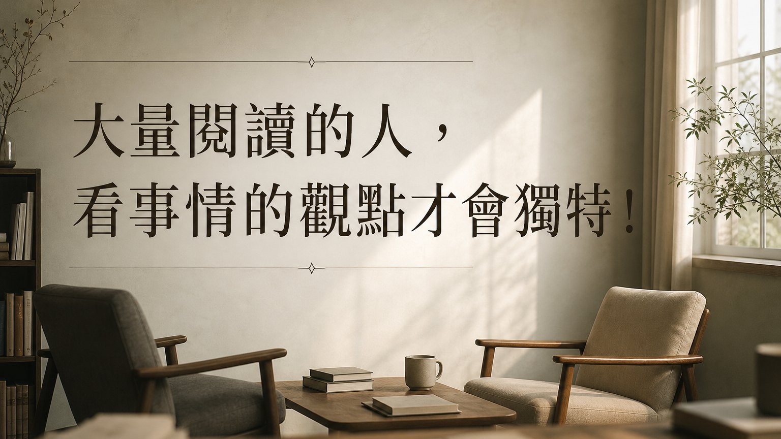 大量閱讀的人，看事情的觀點才會獨特！