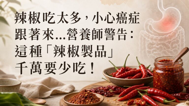 辣椒吃太多，小心癌症跟著來…營養師警告：這種「辣椒製品」千萬要少吃！