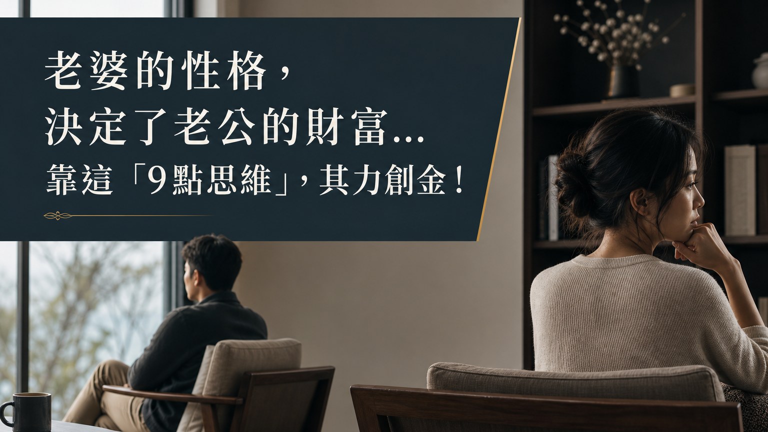 老婆的性格，決定了老公的財富…靠這 「9點思維」，其力創金！