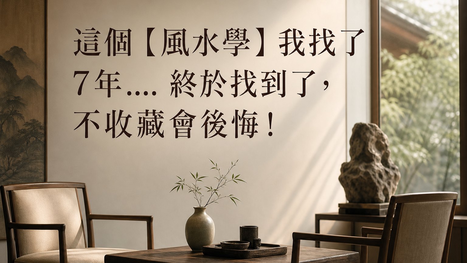 這個【風水學】我找了 7年…. 終於找到了，不收藏會後悔！