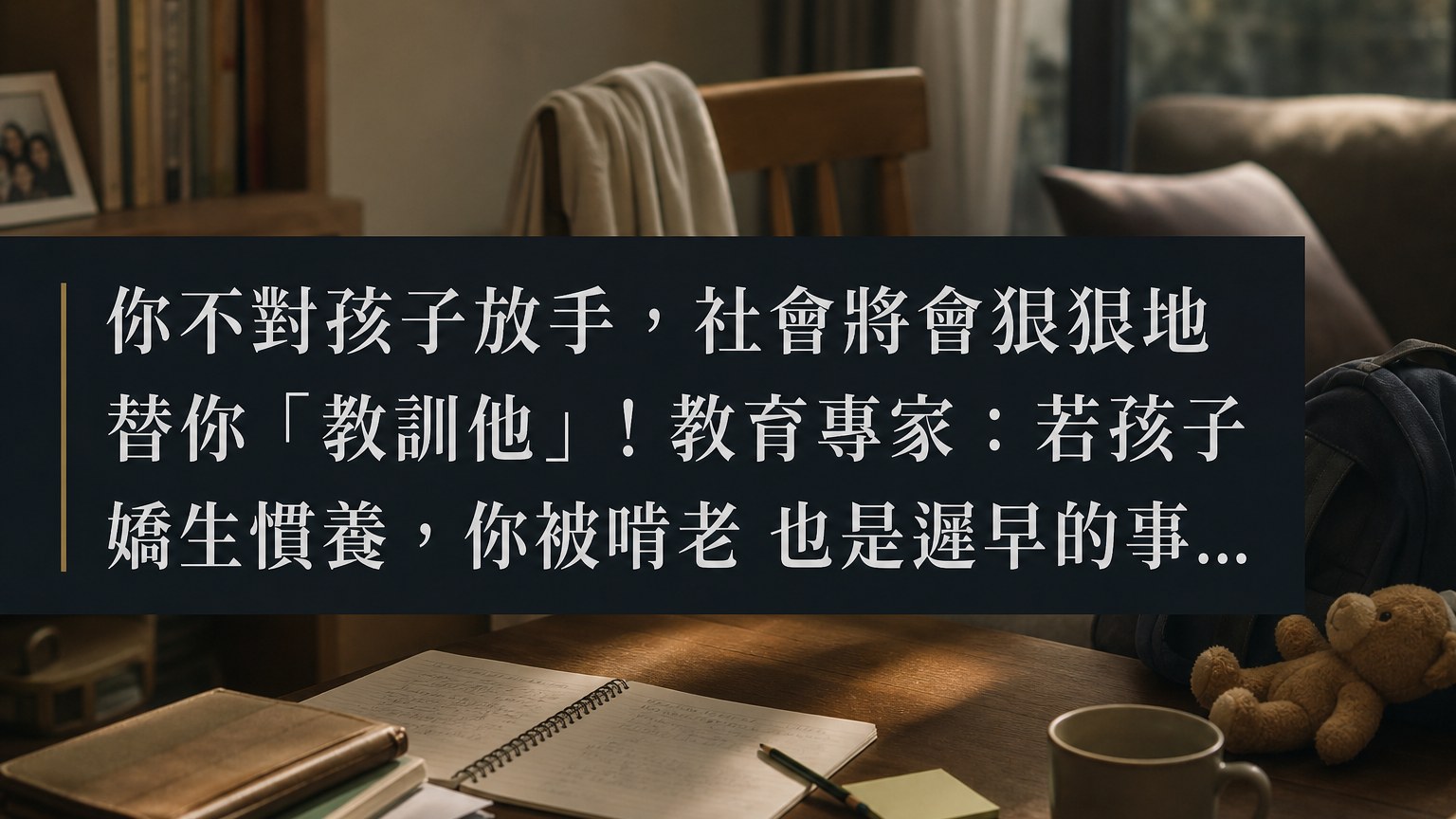 你不對孩子放手，社會將會狠狠地替你「教訓他」！教育專家：若孩子嬌生慣養，你被啃老 也是遲早的事…
