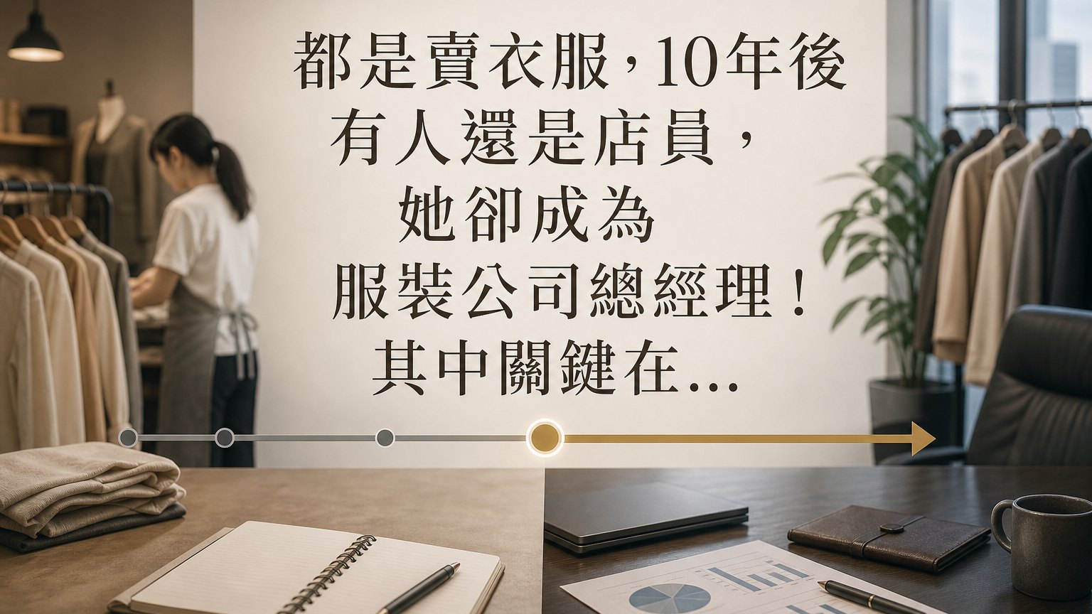 都是賣衣服，10年後有人還是店員，她卻成為 服裝公司總經理！其中關鍵在…