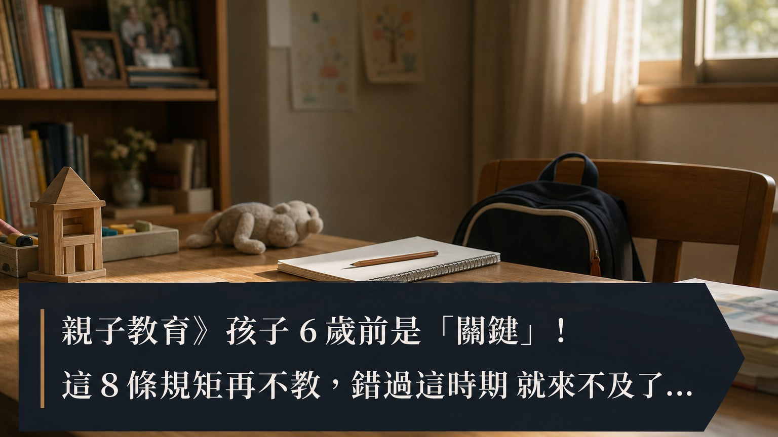 親子教育》孩子６歲前是「關鍵」！這８條規矩再不教，錯過這時期 就來不及了…
