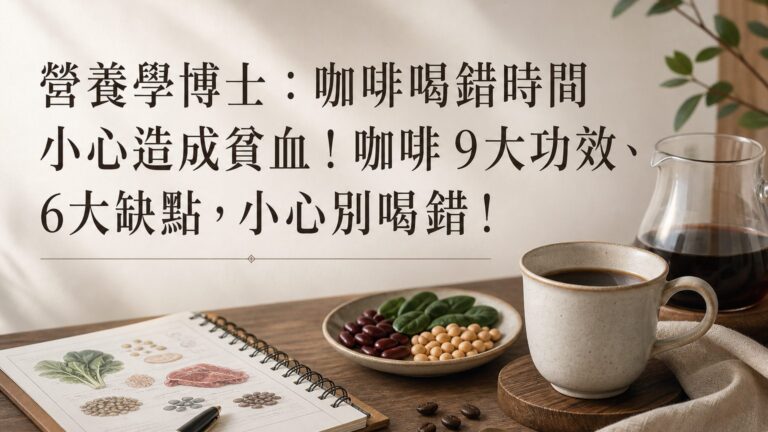 營養學博士：咖啡喝錯時間 小心造成貧血！咖啡 9大功效、6大缺點，小心別喝錯！