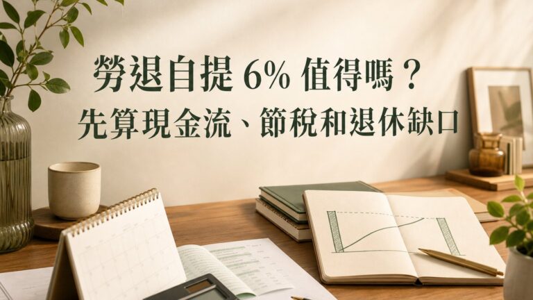 2026/8/1起「勞退自提 6% 真的值得嗎？」先算現金流、節稅和退休缺口