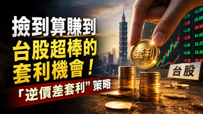 撿到算賺到，台股超棒的套利機會！下次看到，記得這 2 招「逆價差套利」策略