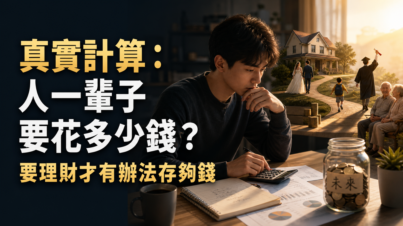 真實計算：人一輩子要花多少錢？要理財才有辦法存夠錢